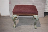 CLAW & BALL FOOT UPHOLSTERED STOOL