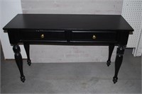 BLACK 2 DRAWER HALL STAND