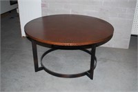 HAMMERED COPPER TOPPED COFFEE TABLE