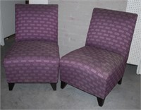 REUPHOLSTED PURPLE OCCASIONAL CHAIRS