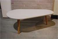 WHITE CONTEMPORARY MID CENTURY STYLE COFFEE TABLE