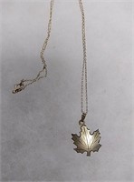 Maple leaf sterling silver necklace