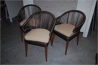 SET OF 3 MID CENTURY STYLE CHAIRS