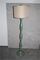GREEN AGED FARMHOUSE FLOOR LAMP