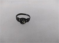 Sterling silver Ying yang ring size 6.5