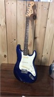 Squier strat Fender electric guitar blue n white