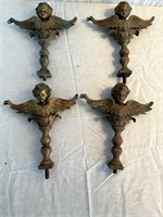 4 Antique Brass Angels.