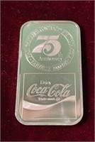 1974 Chattanooga Coca Cola Silver 1oz Silver Bar