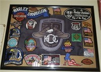 Framed Harley Davidson Patches - American Flag