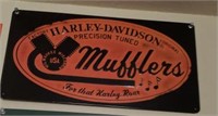 Metal Harley Davison Mufflers Sign