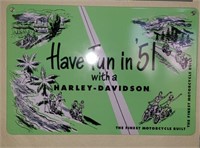 Metal Have Fun In '51 Harley Davidson Sign