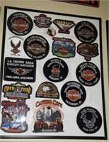 Framed Harley Davidson Patches - P A , I N, W I