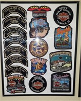 Framed Harley Davidson Patches, Chapter Patches