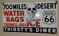 Metal Thirsty's Diner Metal Sign