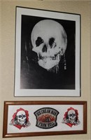 2 Pc Skull Wall Decor - Optical Illusion, Patches