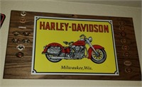 Milwaukee Harley Sign W/ Pins