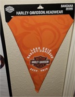 Orange Harley- Davidson Bandanna