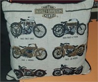 Harley Motorcycles Through The Ages Pillow