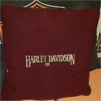 Harley Davidson Red Pillow
