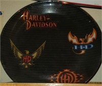 Black Background Harley- Davidson Plate