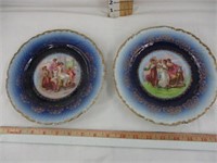 (2) Austria Hand Painted Plates, Bottom Marked
