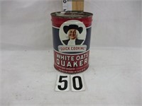Quaker Oats "White Oats" Tin Can, Never Opened
