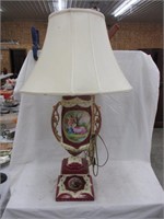 Table Lamp w/ Victorian Scenes
