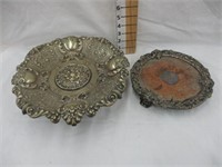 (2) Ornate Metal Trays