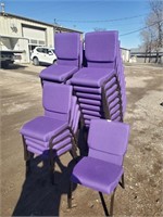25 Purple Banquet Chairs