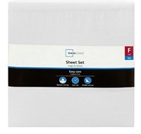 300 Thread Count Cotton Sheet Set, Full, White