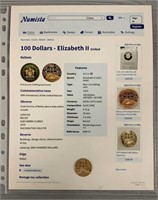Belize $100 Dollar Gold Coin