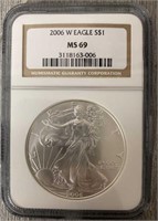 2006 W Silver Eagle MS69