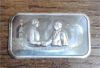 One Ounce Silver Bar: "Generation of Peace"