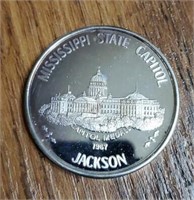 One Ounce Silver Round: Mississippi Capital