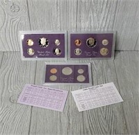 (3) Proof Coin Sets - 1985, '86, '87