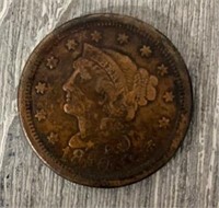 1850 Braided Hair One Cent