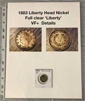 1883 Liberty Head Nickel Full Clear Liberty