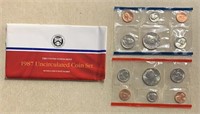 1987 U.S. Mint UNC. P&D Coin Set