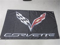 COOL CORVETTE BANNER 57X33 INCHES