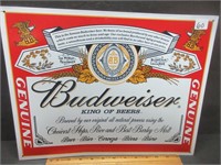 COLORFUL BUDWEISER KING OF BEERS SIGN