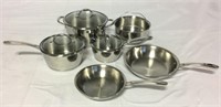 Tramontina 9 pc stainless steel cookware set