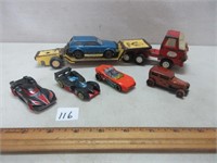 DIECAST CARS AND AUTO HAULER TRUCK