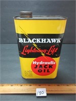 COLLECTIBLE BLACKHAWK JACK OIL TIN
