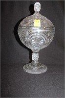 11" CRYSTAL COVERED COMPOTE