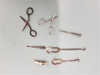 Antique Shoelace pullers, Scissors & Tweezers
