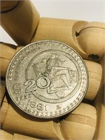 .06 Mexican Silver $20 Coin