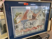 FRAMED VICTORIAN HOUSE PRINT