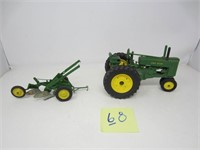 JD G Tractor W/ 2B Plow