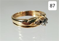14K Yellow Gold & Diamond Wedding Ring Set