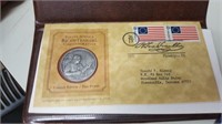 1975 Postal Commerative Pewter Coin + Stamp